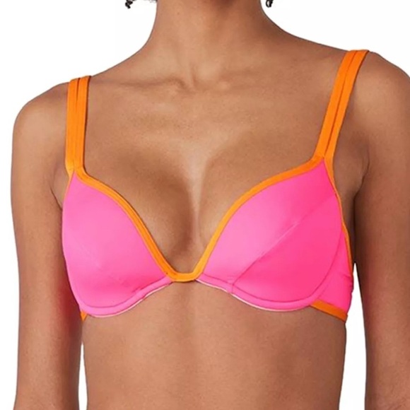 Kate Spade NY  Womens U Wire Contrast Trim Bikini Top bikini bottom - Picture 3 of 6